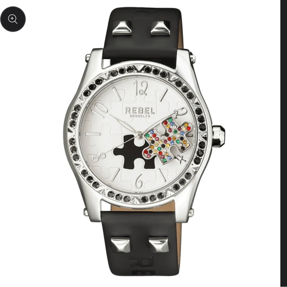 rebel brooklyn Accessories - EUC Women’s Rebel Brooklyn Gravesend white face watch